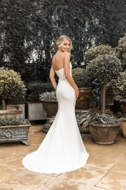 Angelisa Strapless Satin Gown - Ivory