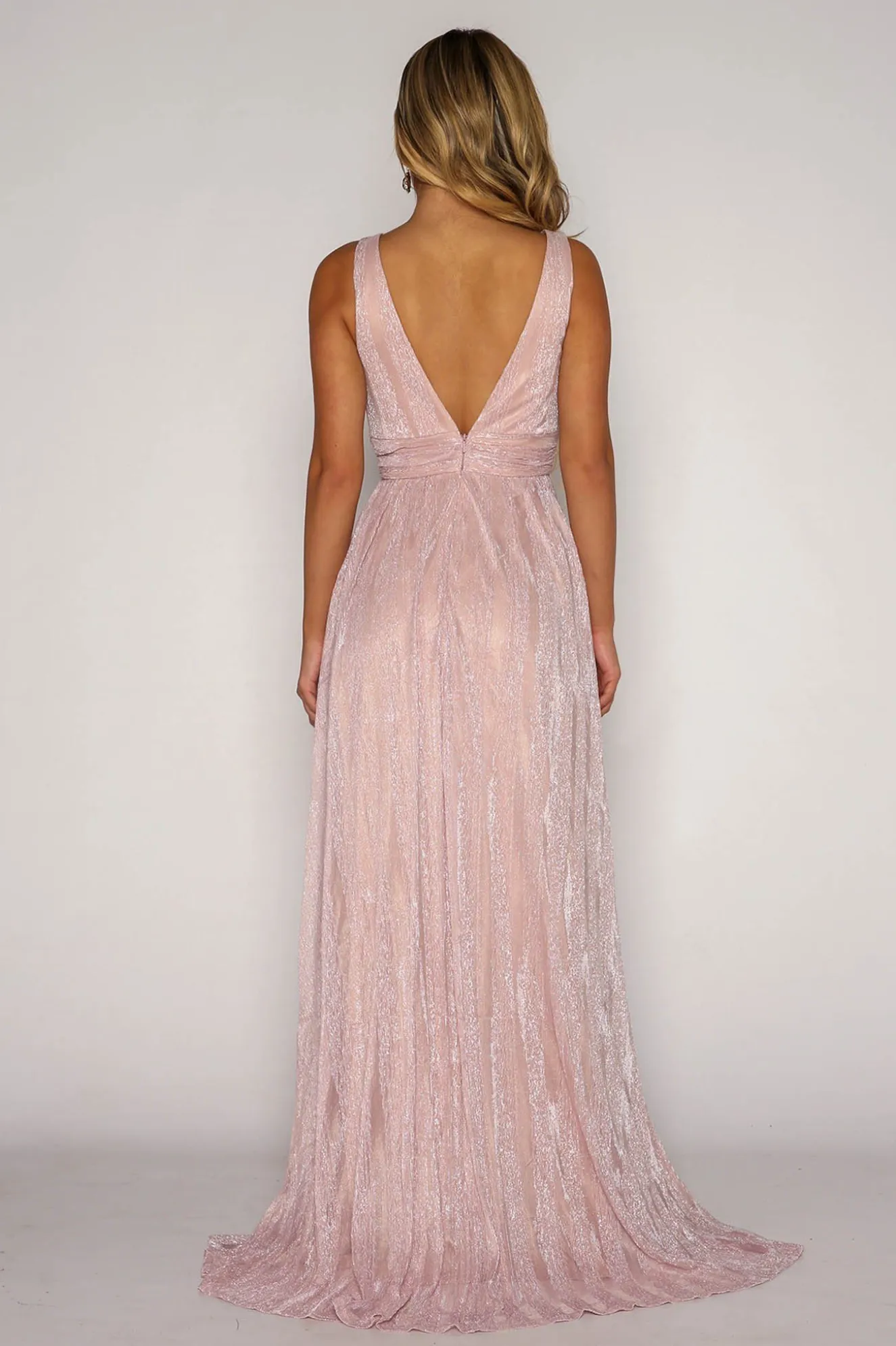 ANIYA Gown in Shimmer Pink (XS,S - Clearance Sale)