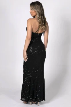 CALI Sequin Maxi Dress - Black
