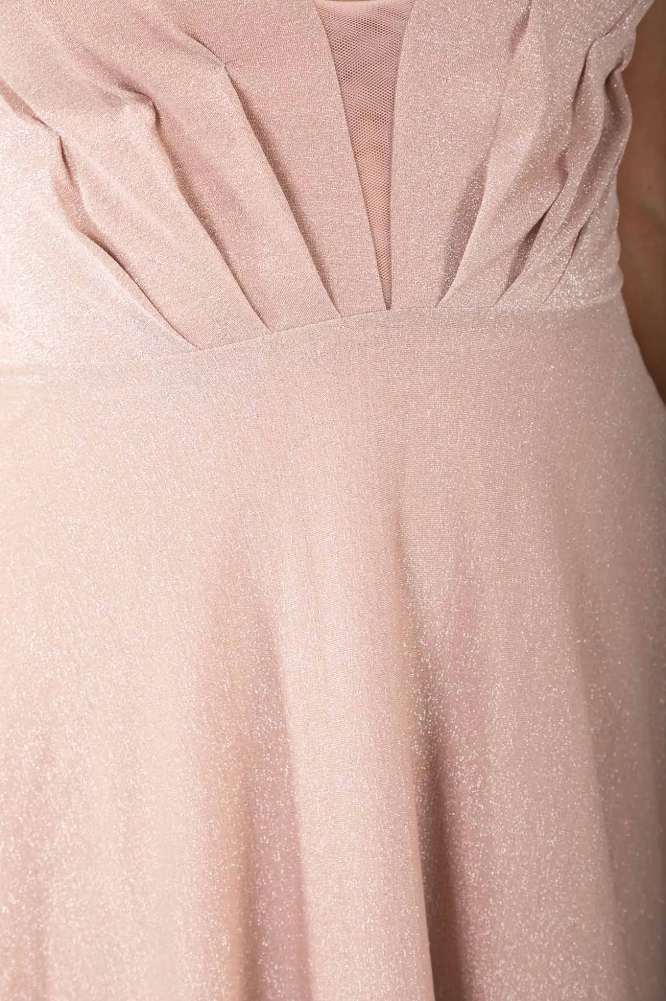 Charmaine Dress - Shimmer Nude (XS - Clearance Sale)