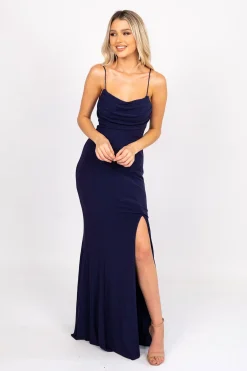 Elora Gown - Shimmer Navy