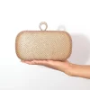 Esme Diamante Clutch Bag - Rose Gold
