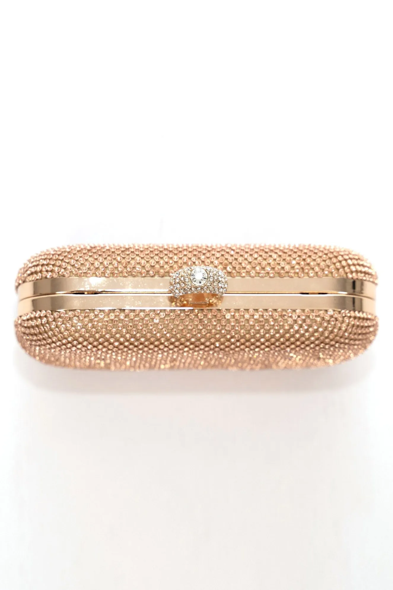 Esme Diamante Clutch Bag - Rose Gold