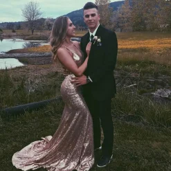 Estelle Gown - Rose Gold (L & XL - Clearance Sale)