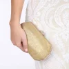 Esther Diamante Box Clutch Bag - Gold
