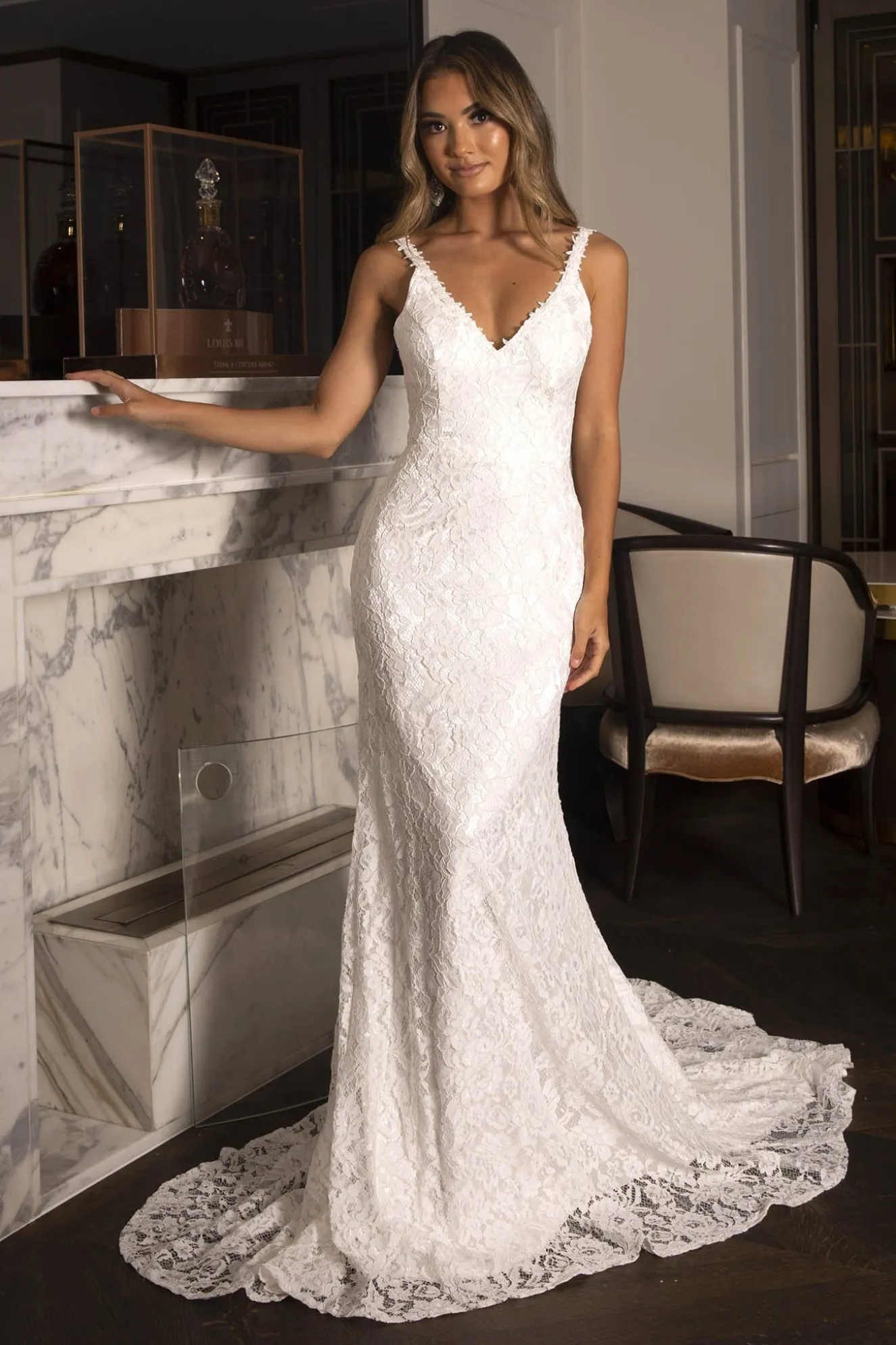 Fiona Lace Gown - Ivory