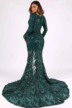 Georgina Gown - Emerald (XS - Clearance Sale)