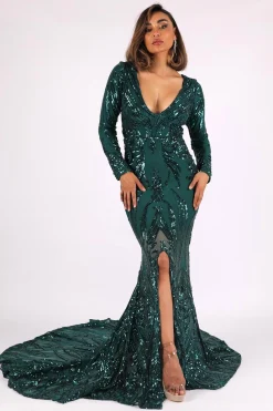 Georgina Gown - Emerald (XS - Clearance Sale)