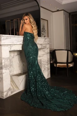 Gianna Gown Without Boned Bodice - Emerald