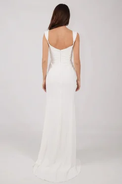 KALINA Satin Gown - Ivory