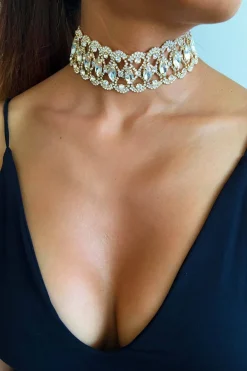 Marquise Choker Necklace (Gold / Silver)
