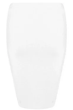 Midi Pencil Bandage Skirt - Nude/White/Black