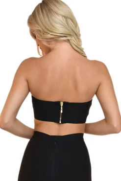Paris Bandage Bandeau Top - Black
