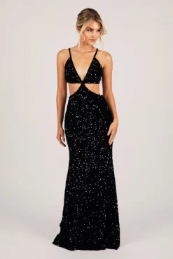 Parker Cut Out Gown - Black