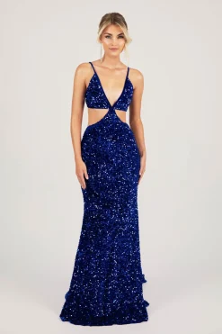 Parker Cut Out Gown - Royal Blue