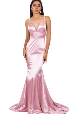 Penelope Satin Gown - Blush Pink (XL - Clearance Sale)