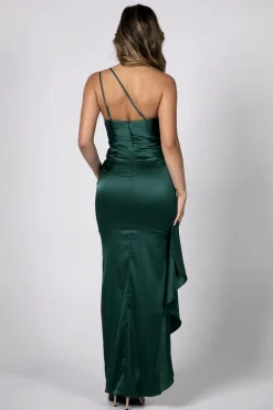 Shay One Shoulder Maxi Dress - Emerald