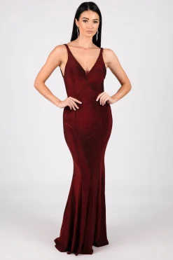 Thalia Gown - Shimmer Wine