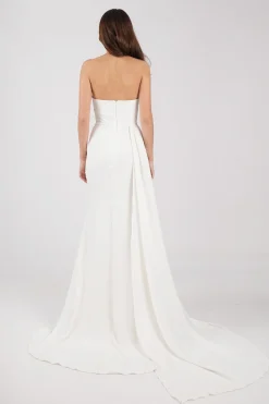 TYRA Matte Satin Gown - Ivory