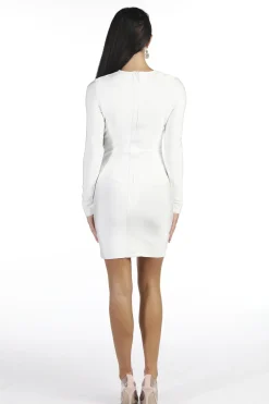 Vienna Bandage Dress - White (L - Clearance Sale)